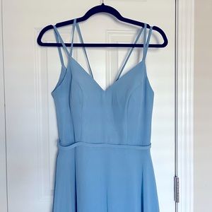 Azazie Steel Blue Bridesmaid Dress